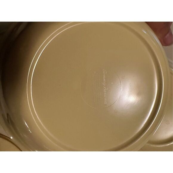 Tommy Bahama Yellow Crackle Rustic MELAMINE Set of 8 Bowls Salad Cereal 7.25” - Picture 4 of 6